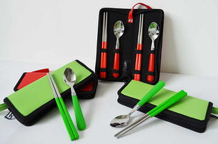 精美不銹鋼環(huán)保餐具 時尚皮包勺筷4件套產(chǎn)品大圖 揭陽市華典世通不銹鋼禮品廠